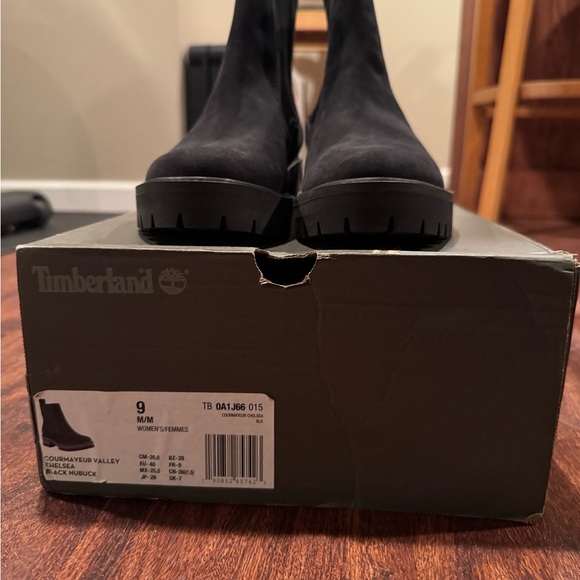 Timberland Women's Courmayeur Valley Chelsea Black Nubuck - Picture 5 of 7
